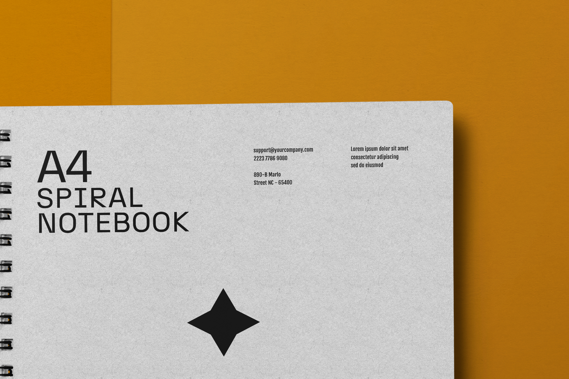 A4 notebook mockup