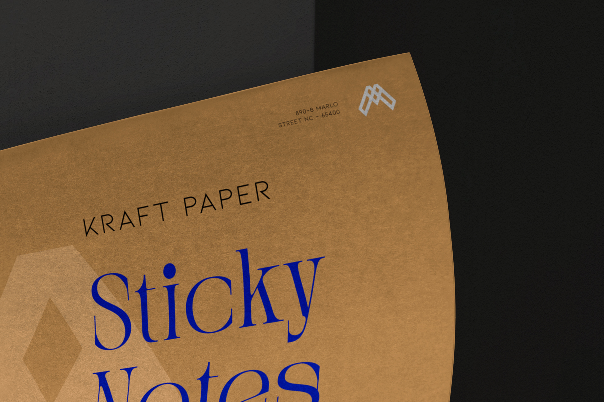 adhesive notes mockup