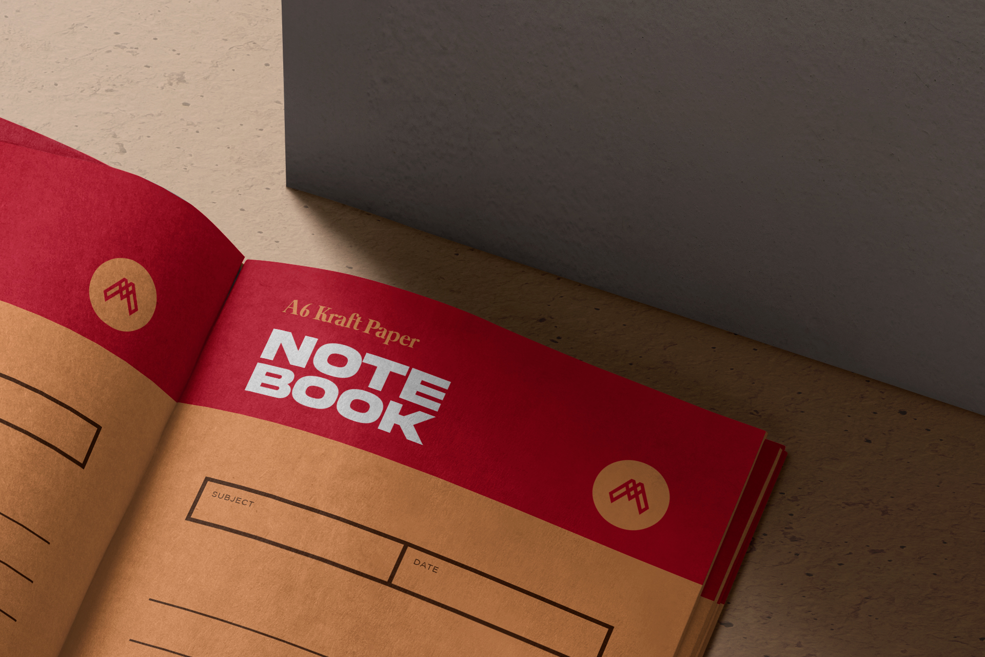 custom notebook mockup