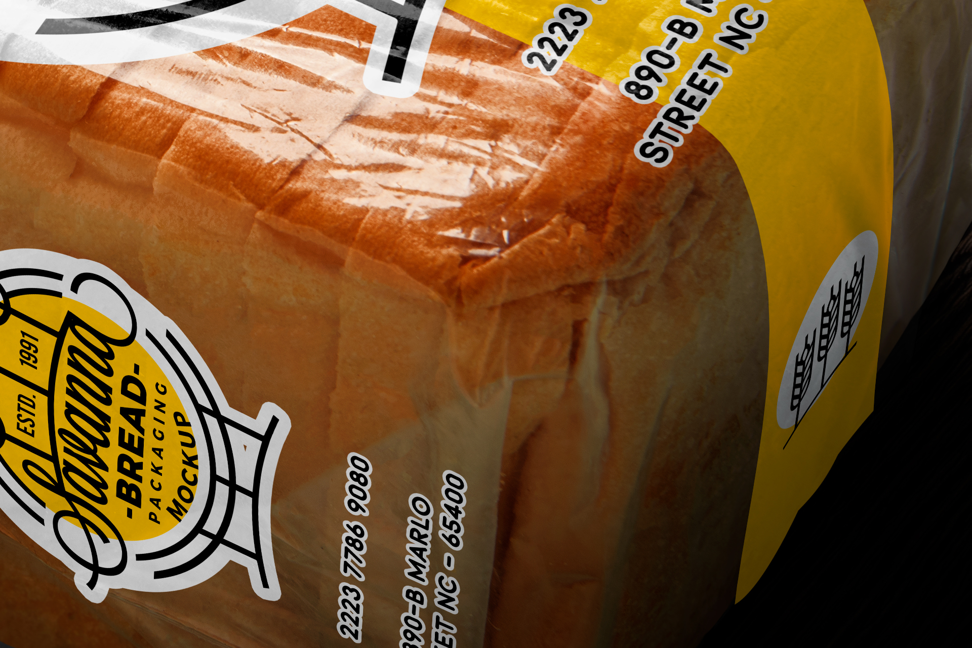 bread loaf mockup