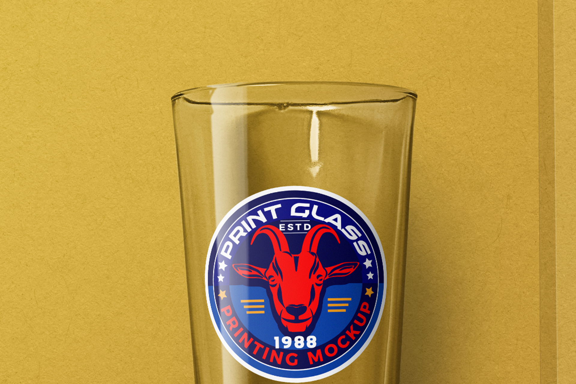 bar glass mockup
