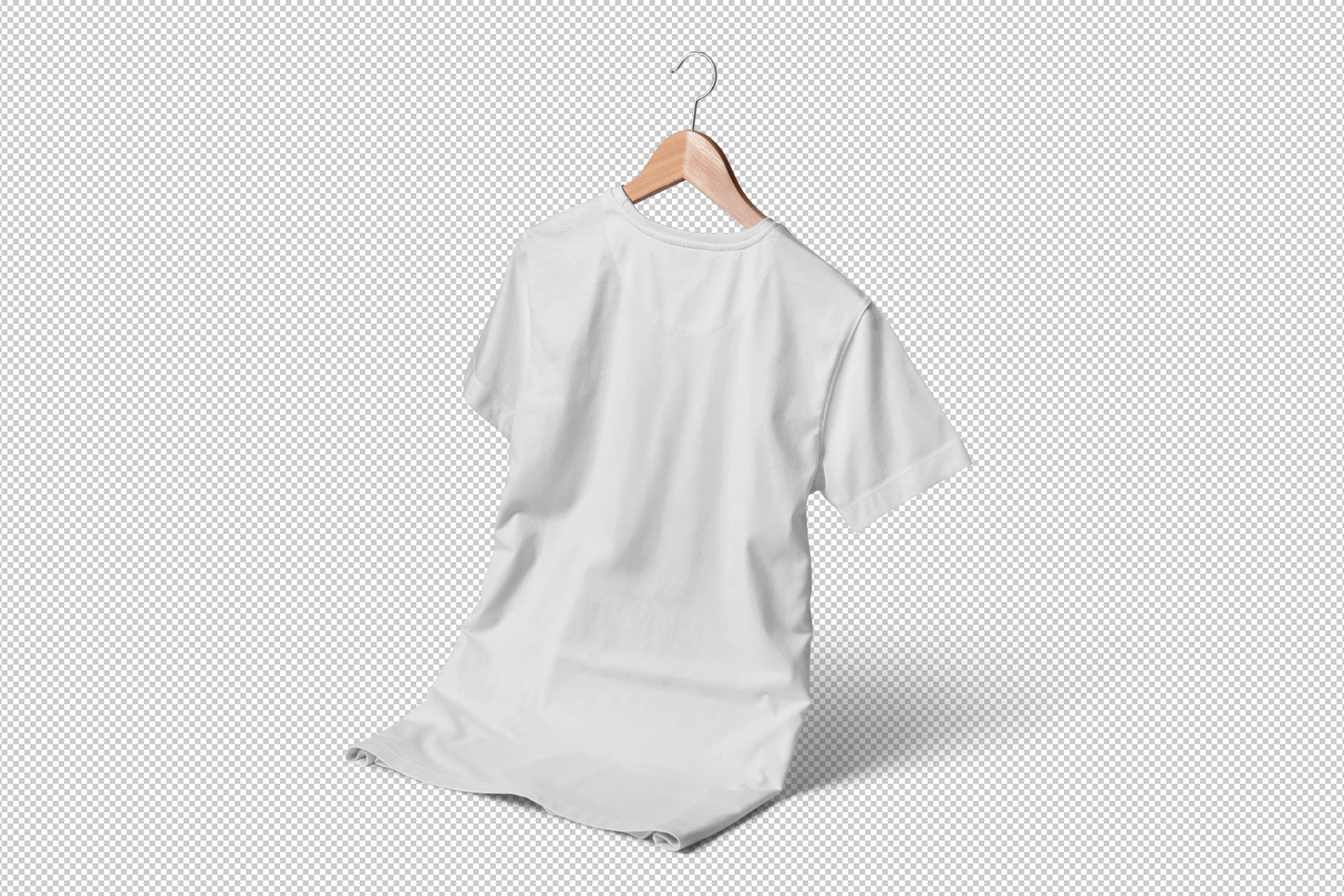 Flat Lay Hanging T-Shirt Mockup for Apparel Branding