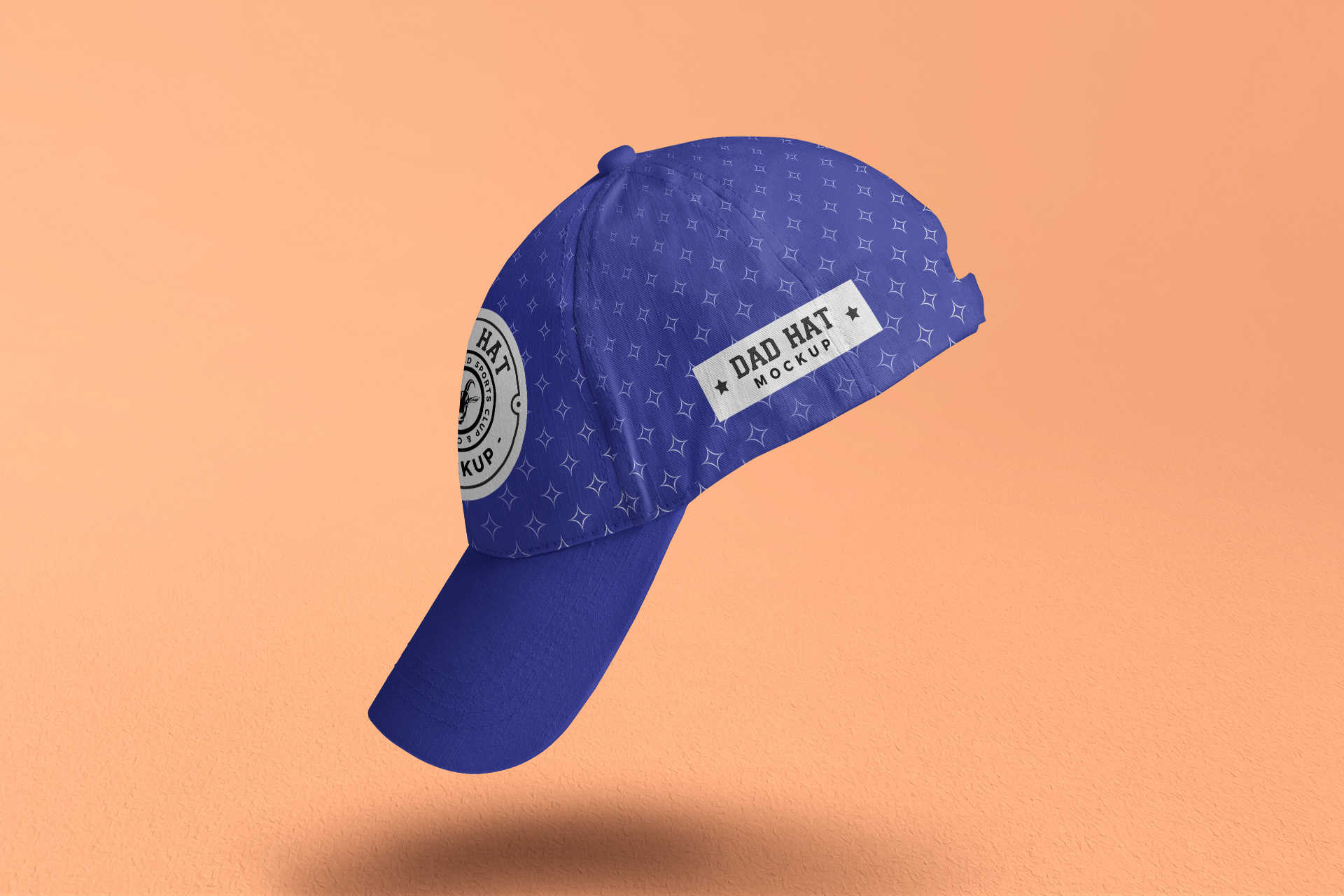 Floating Dad Hat Mockup for Promotional Branding