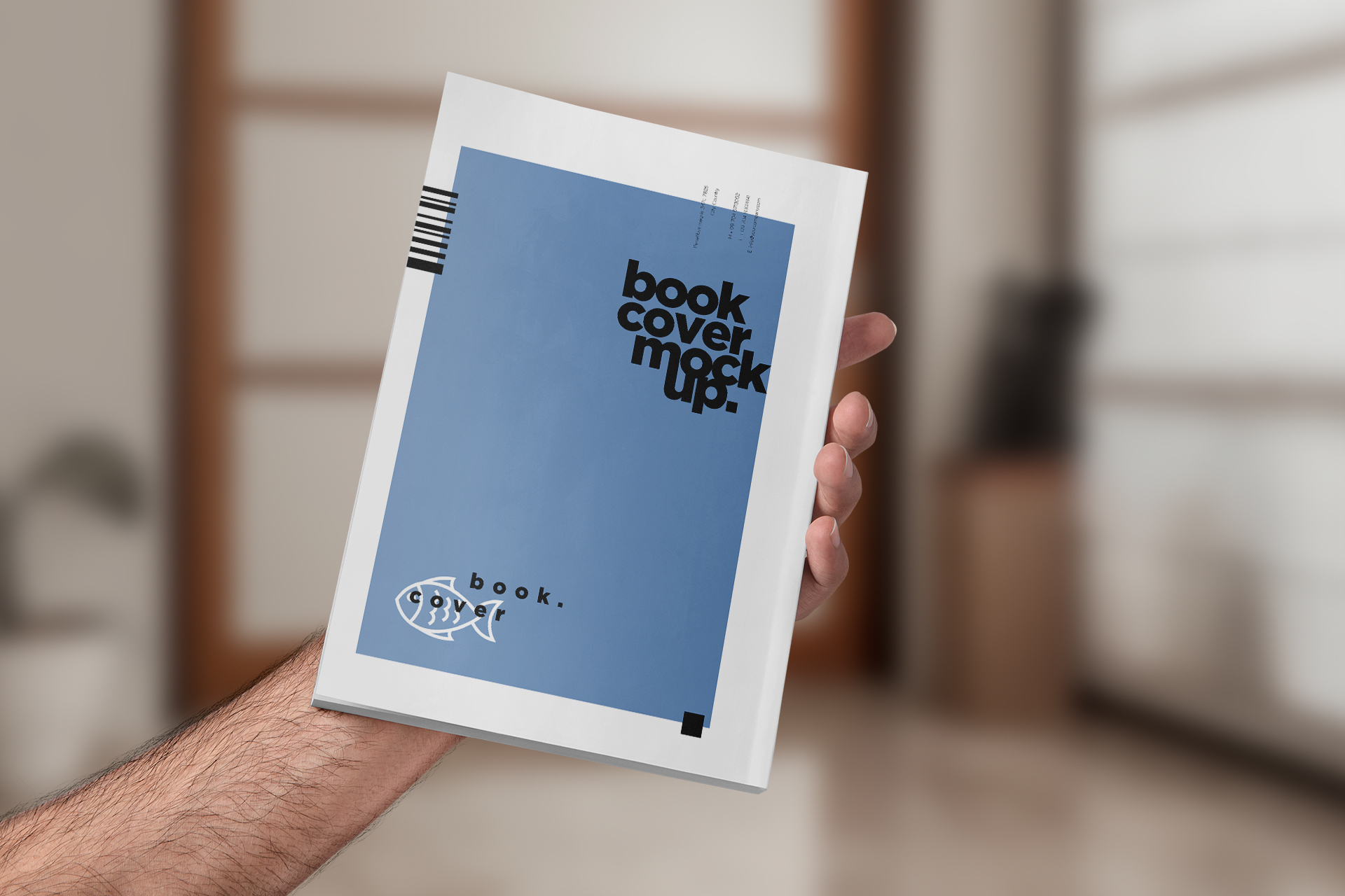 Modern Softcover Book Mock-up Clear Front Display
