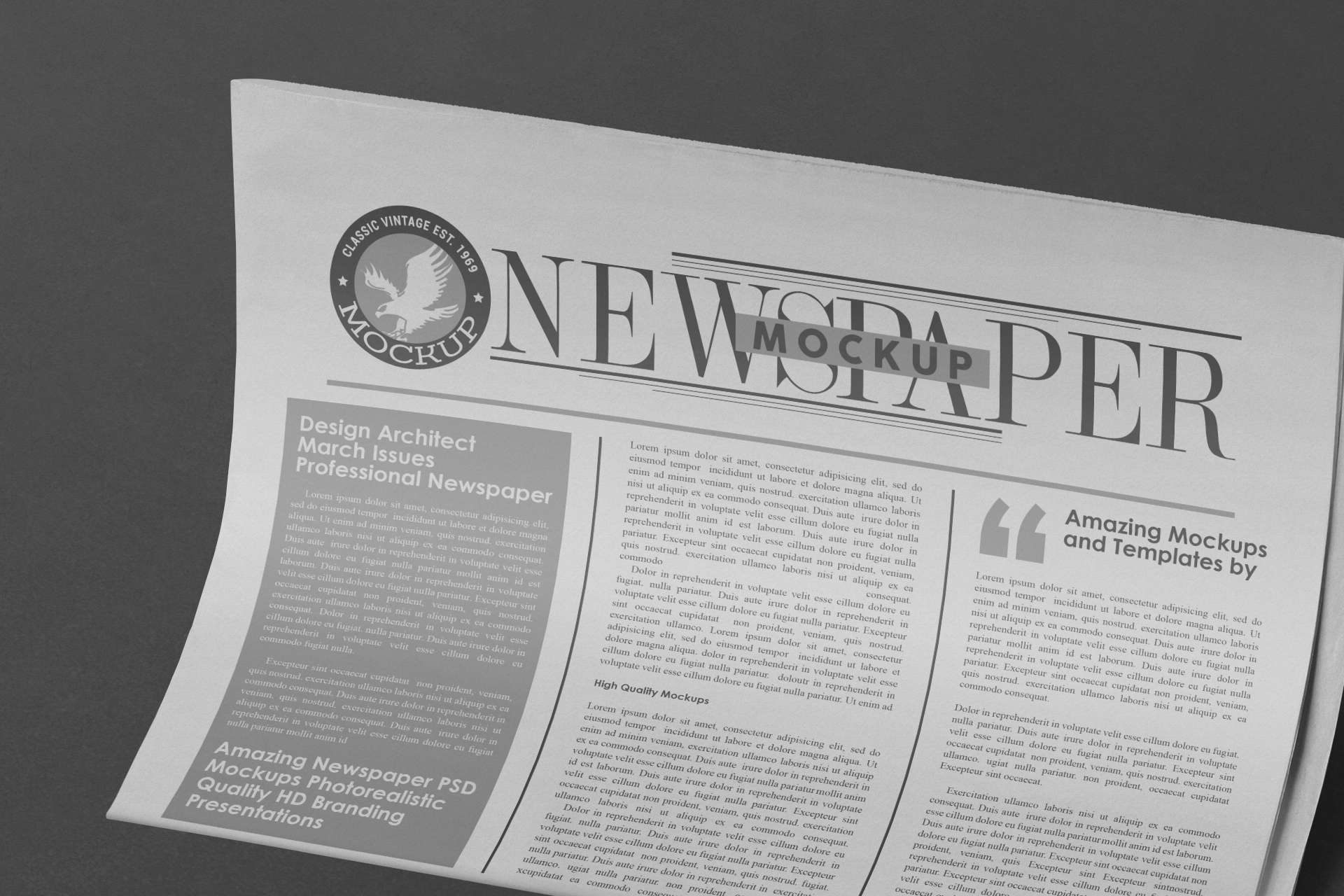 advertising mock-up