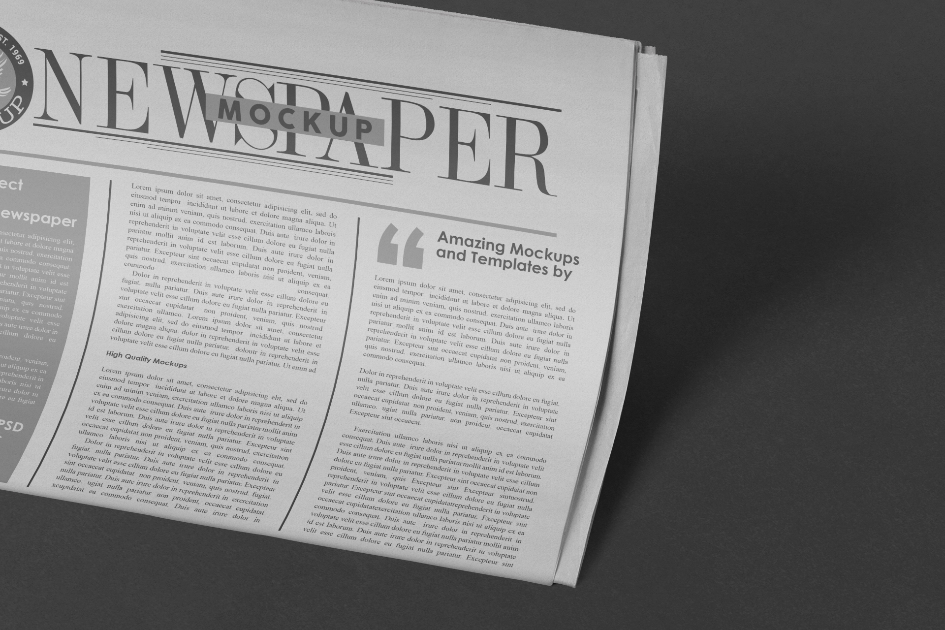 advertising mock-up