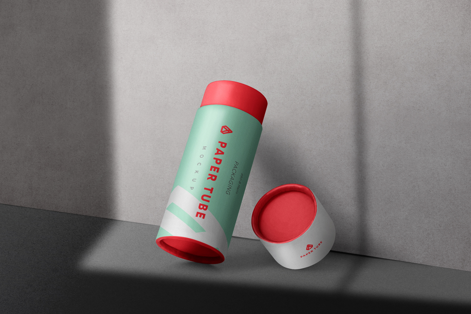 Paper Tube Mockup Realistic Cylindrical Packaging