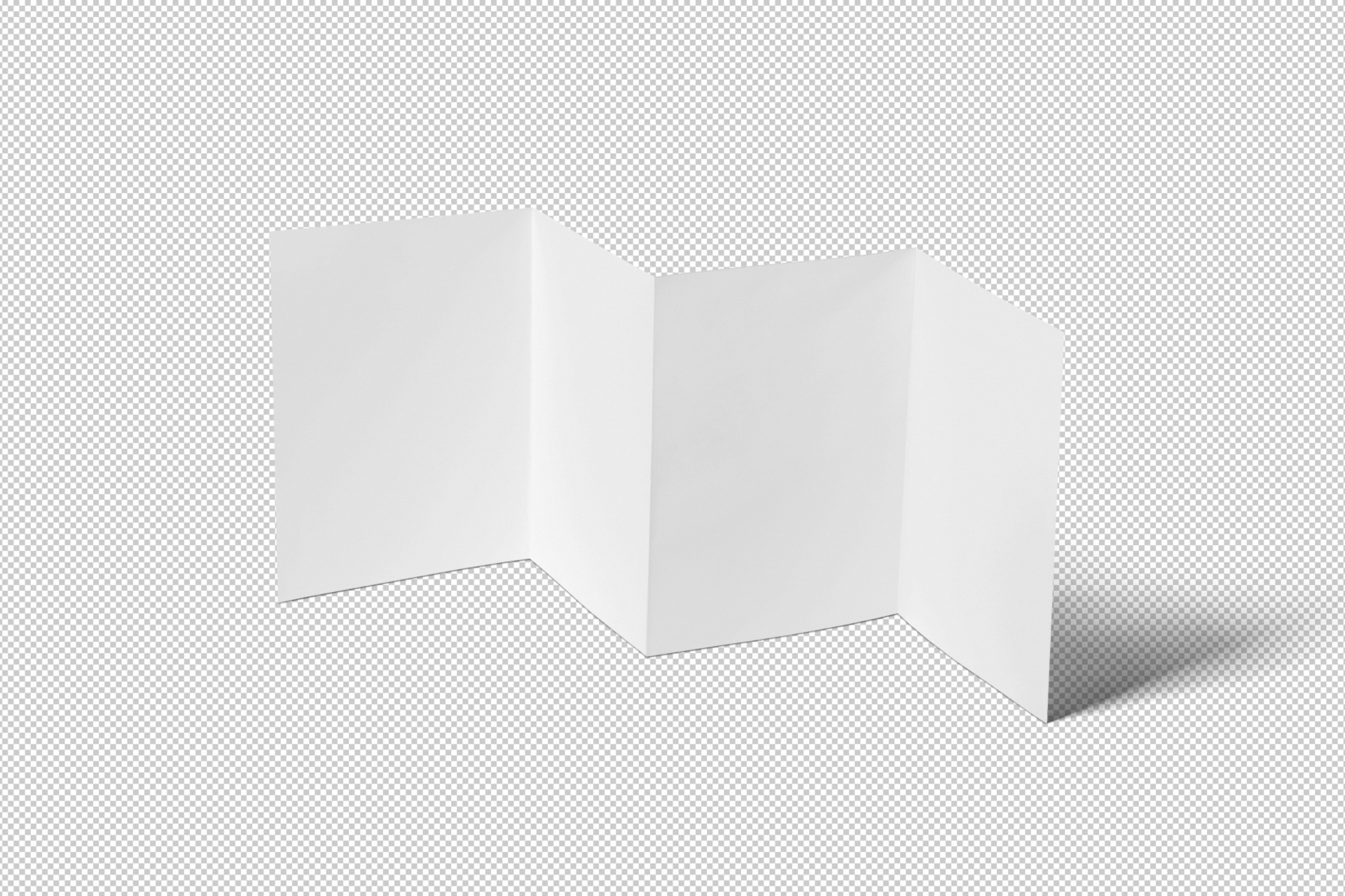 Standing Four Fold Brochure Mockup Professional PSD