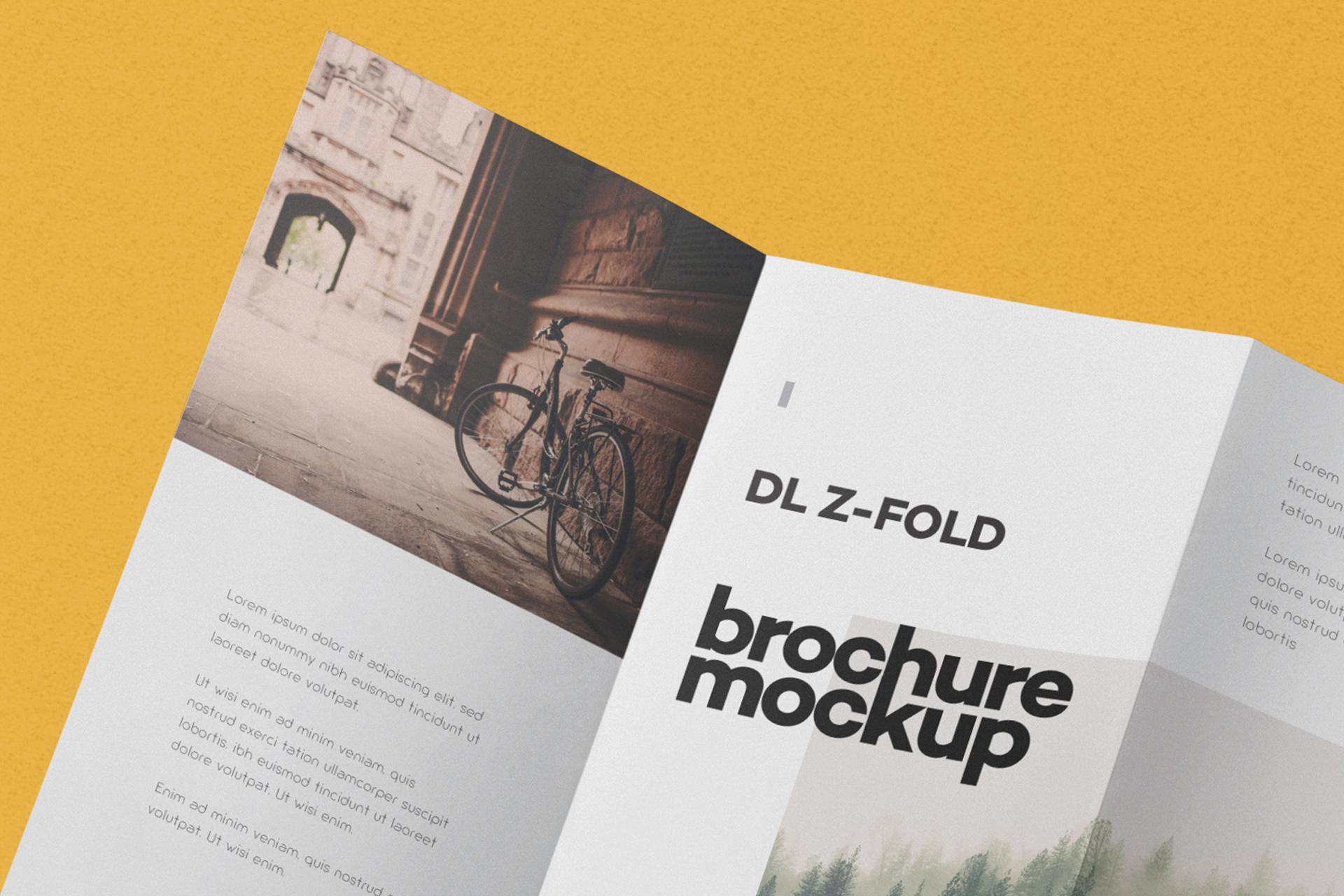 a4 z-fold mockup