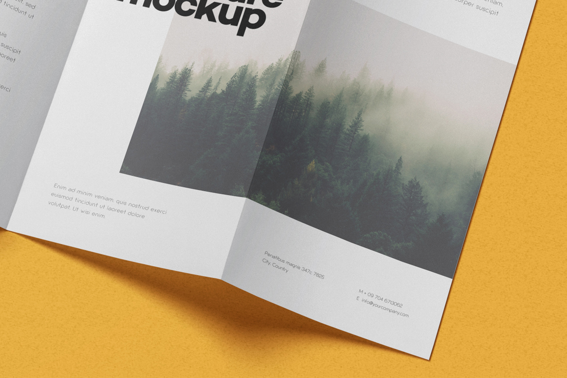 a4 z-fold mockup