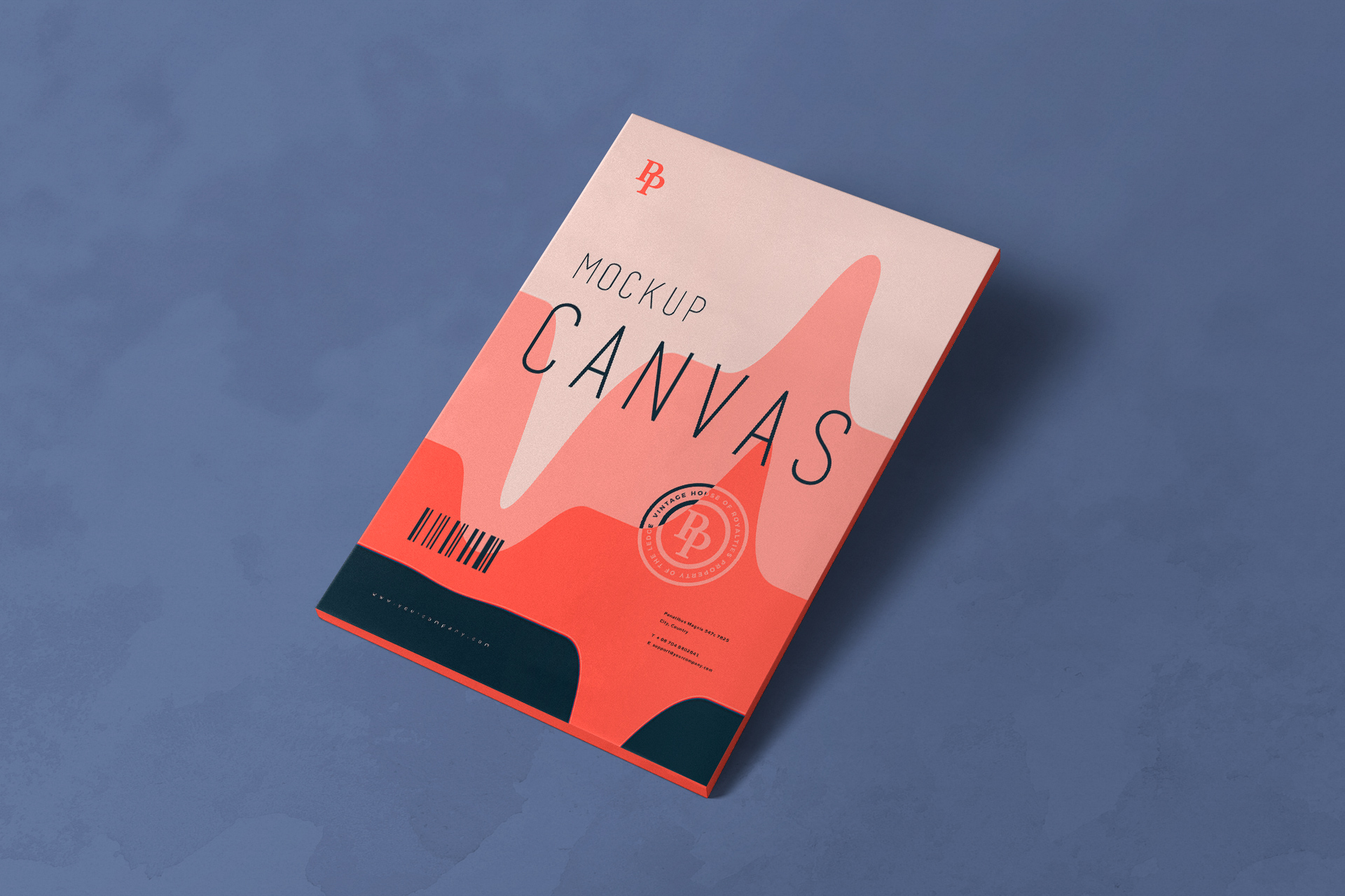 Flat Lay Canvas Mockup with Minimalist Design