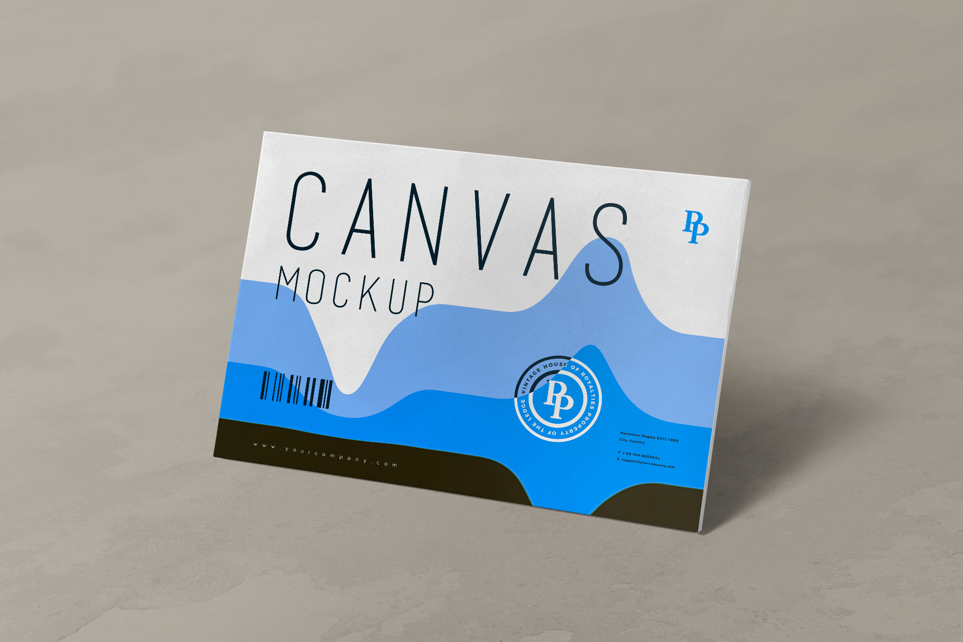 Horizontal Canvas Mockup for Artwork & Branding