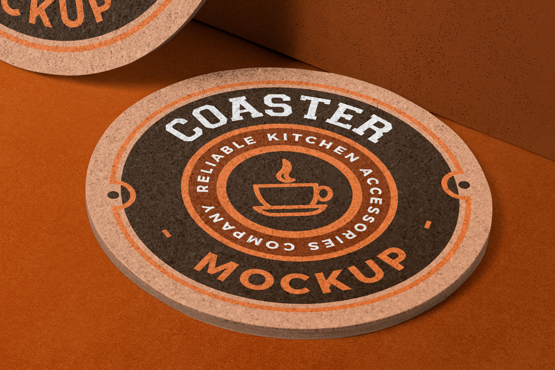 advertising coaster mockup