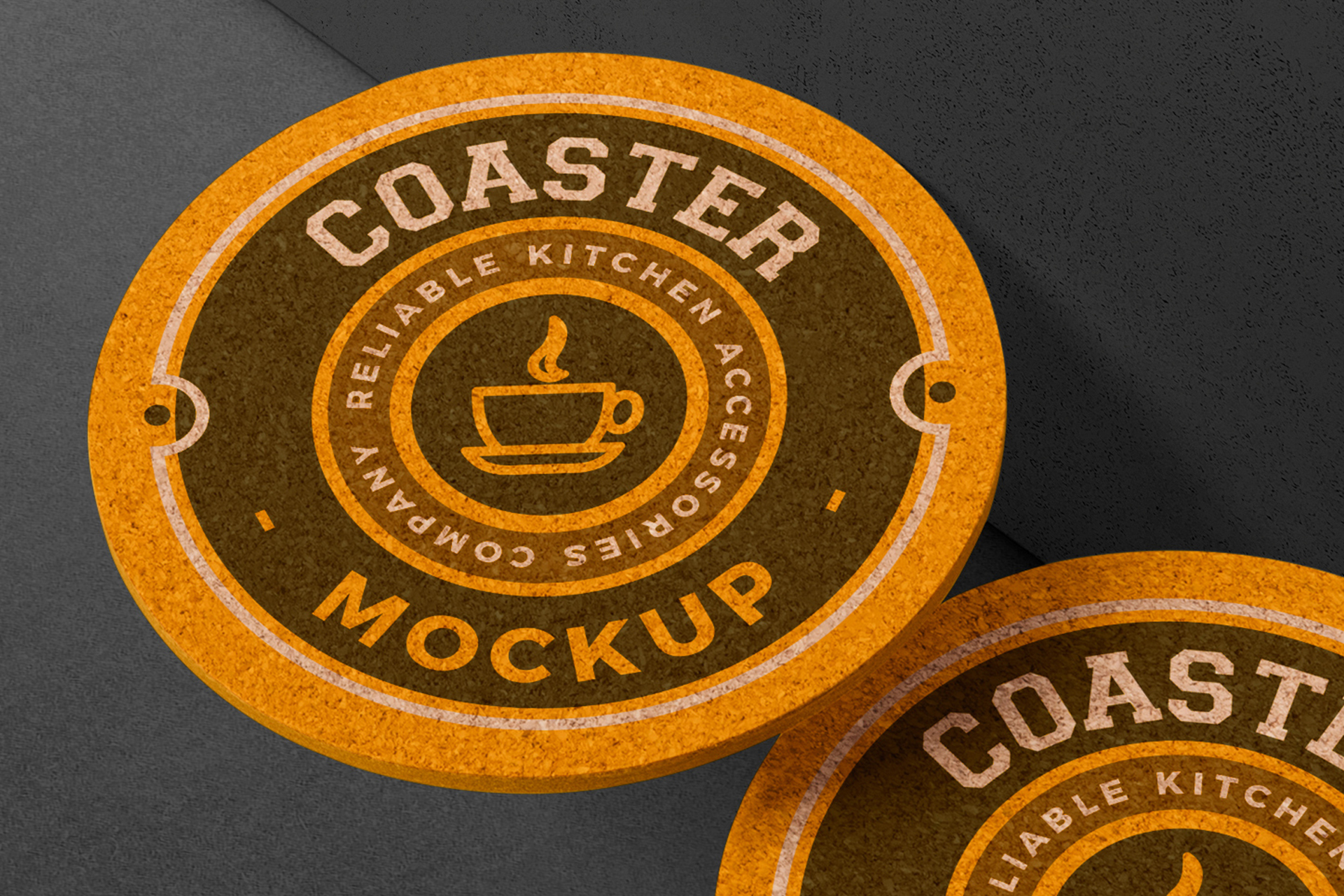 advertising coaster mockup