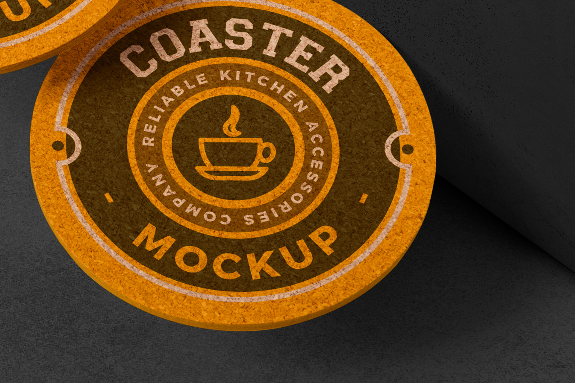 advertising coaster mockup