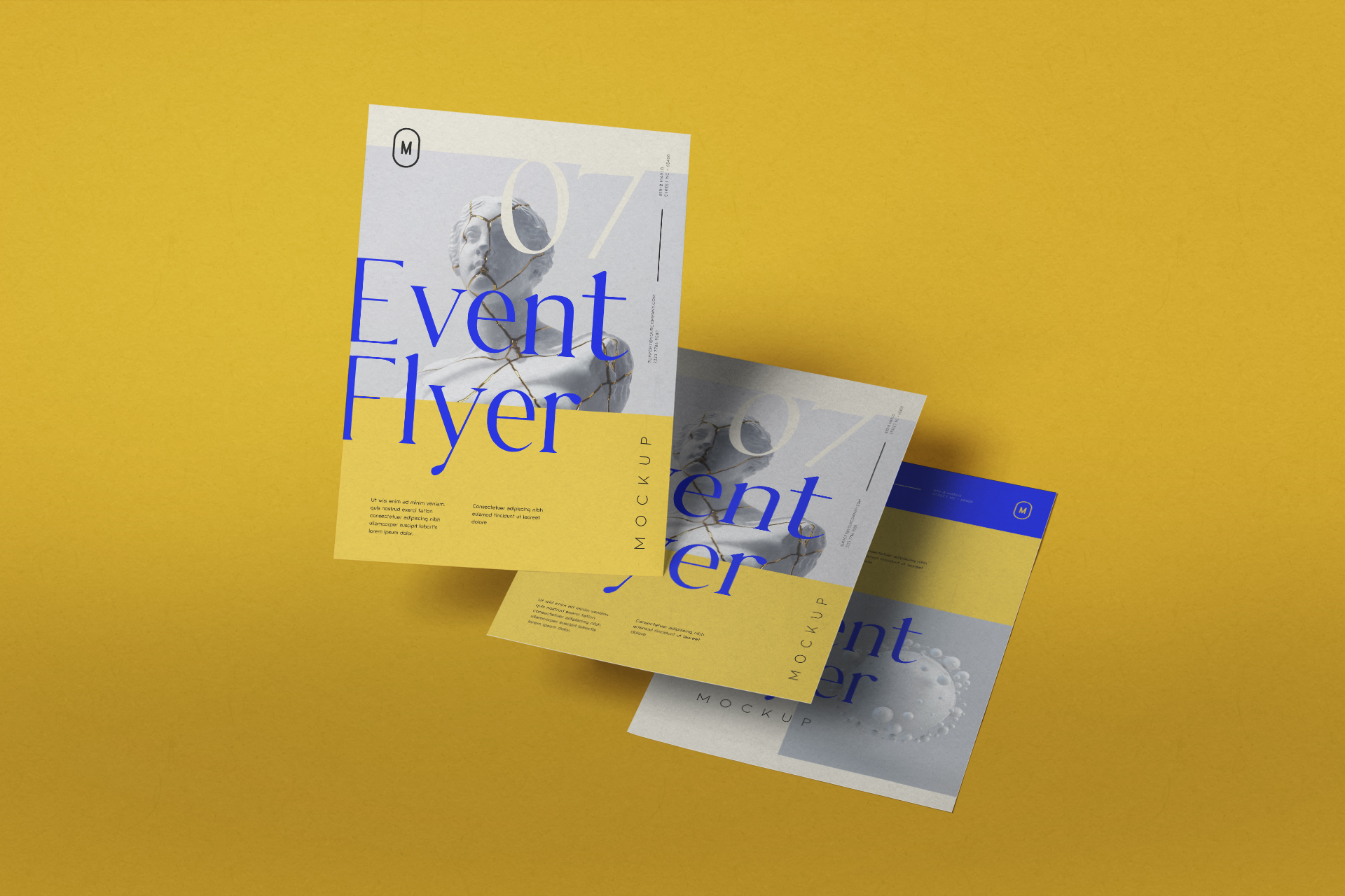 Stacked Event Flyer Mockup for Branding & Promotions