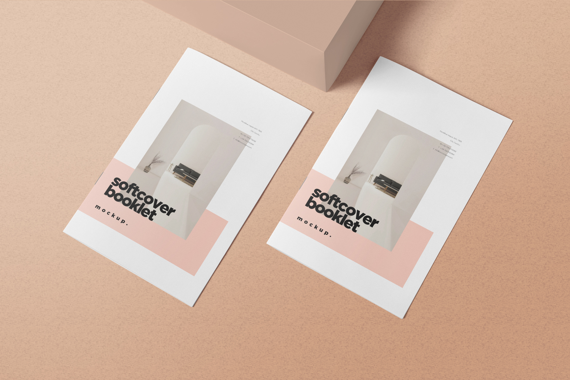 Minimalist Softcover Booklet Mockup with Clean Design