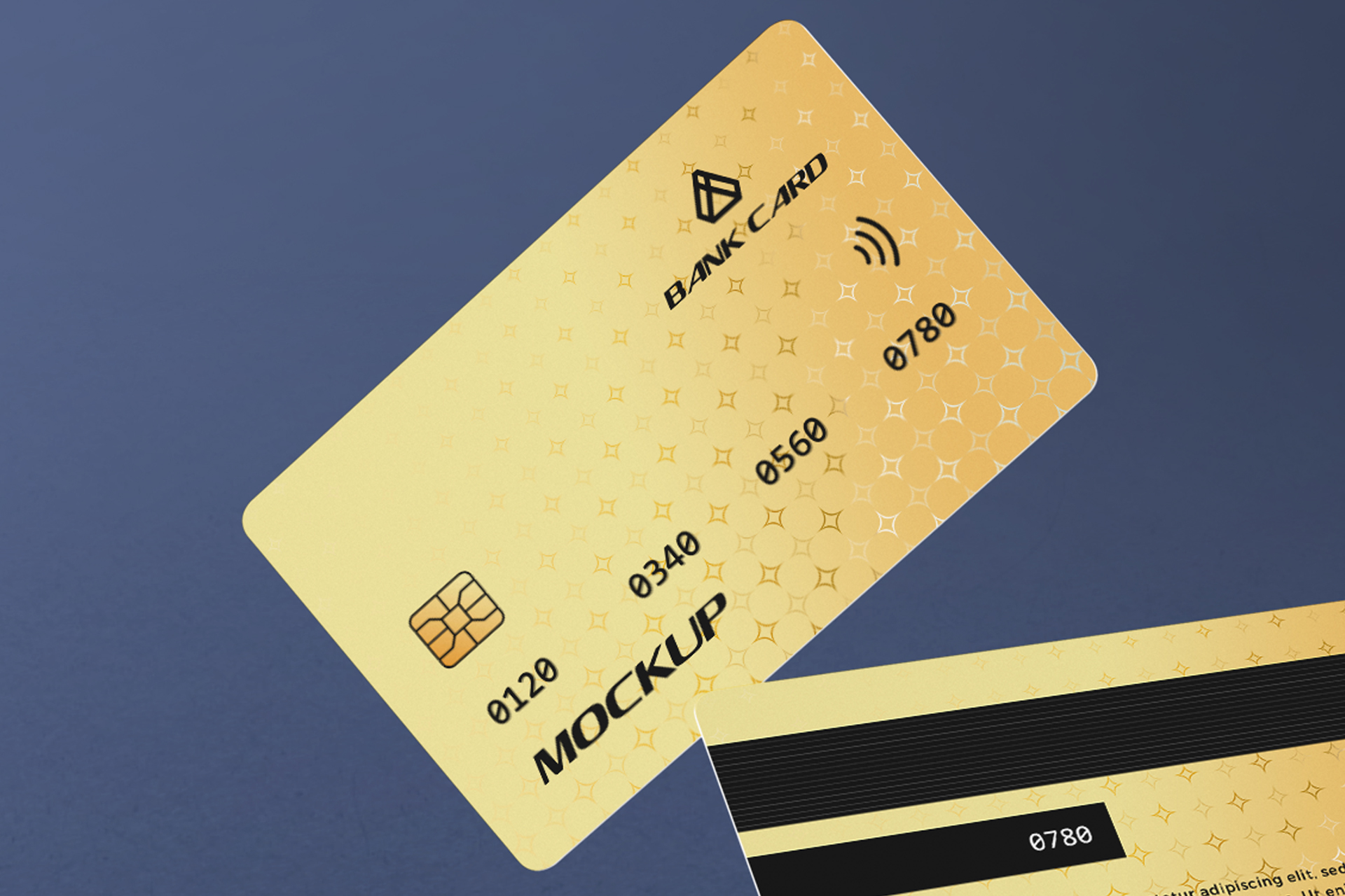 bank card mock-up