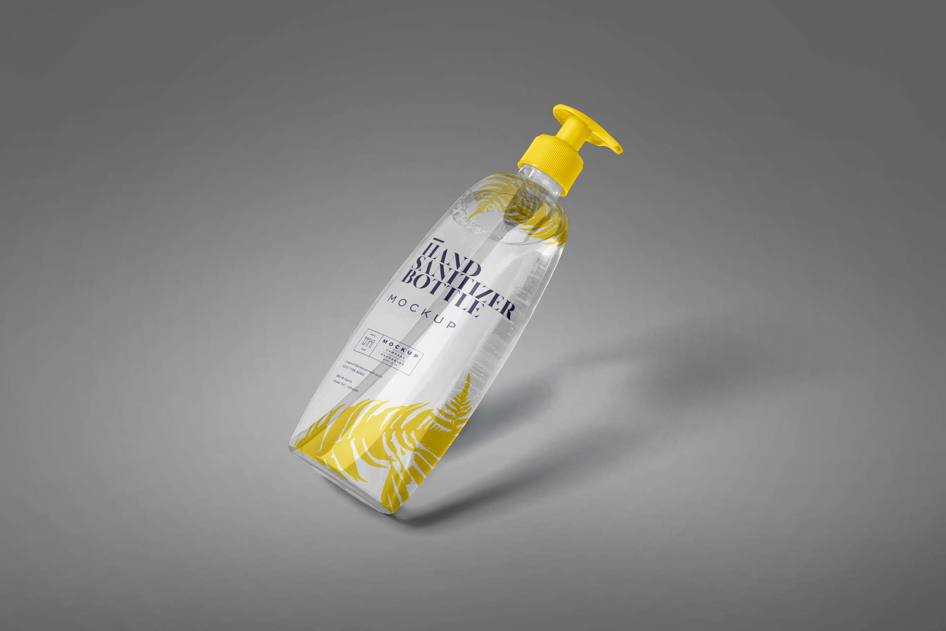Realistic Liquid Pump Bottle Mockup – Customizable Label