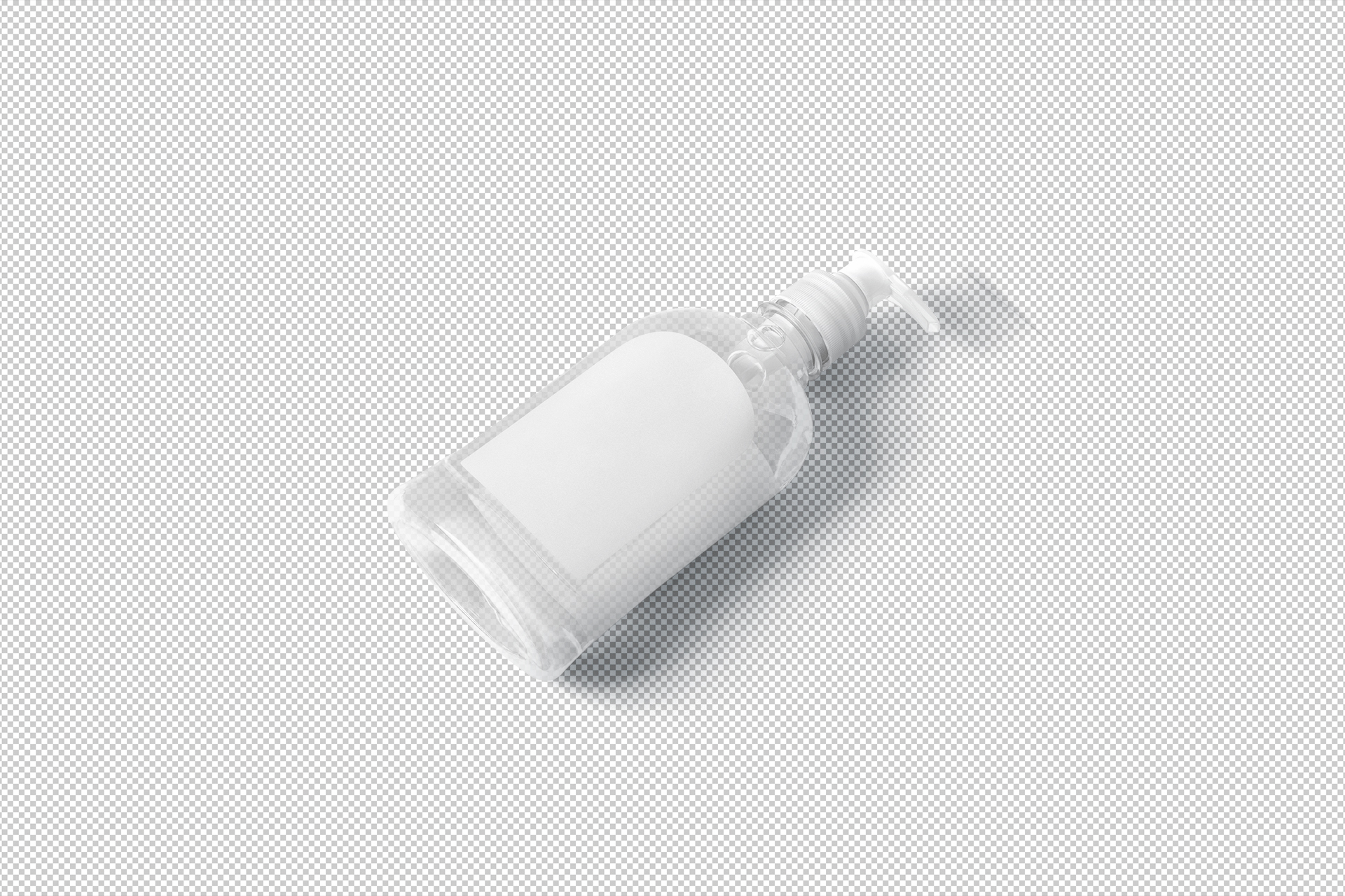 3D plastic pump bottle mockup