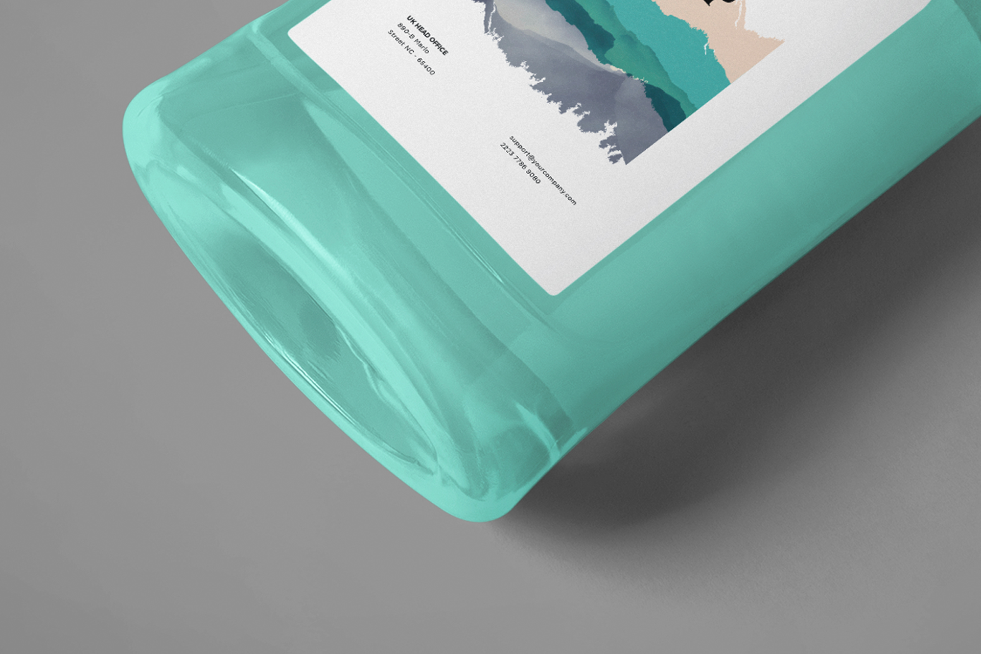 3D plastic pump bottle mockup
