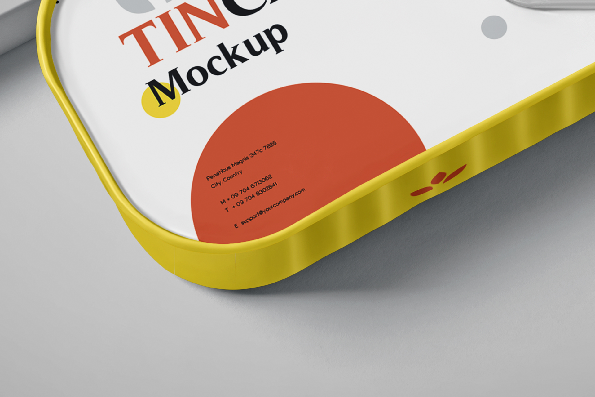 3D tin mockup