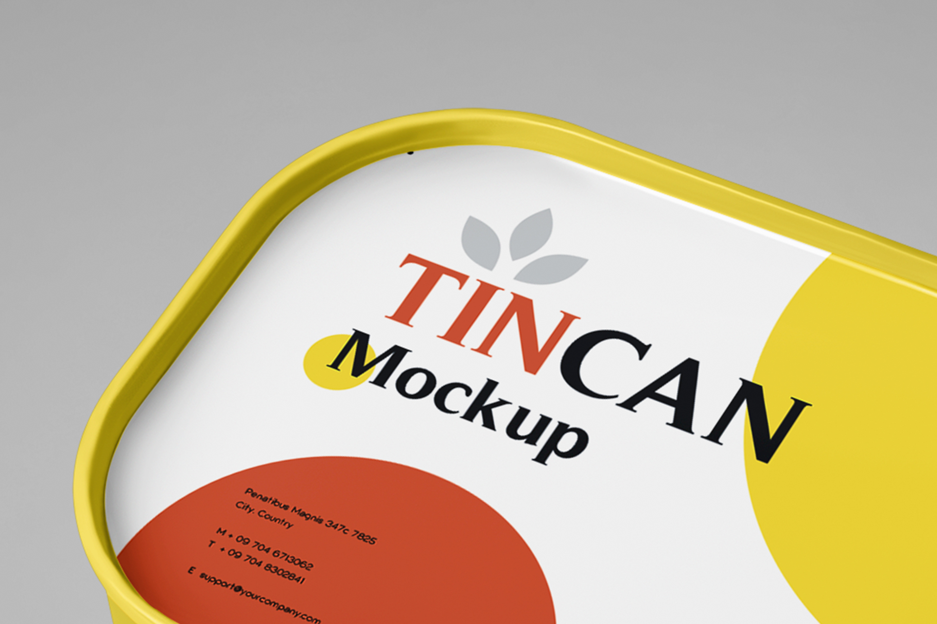 3D tin mockup