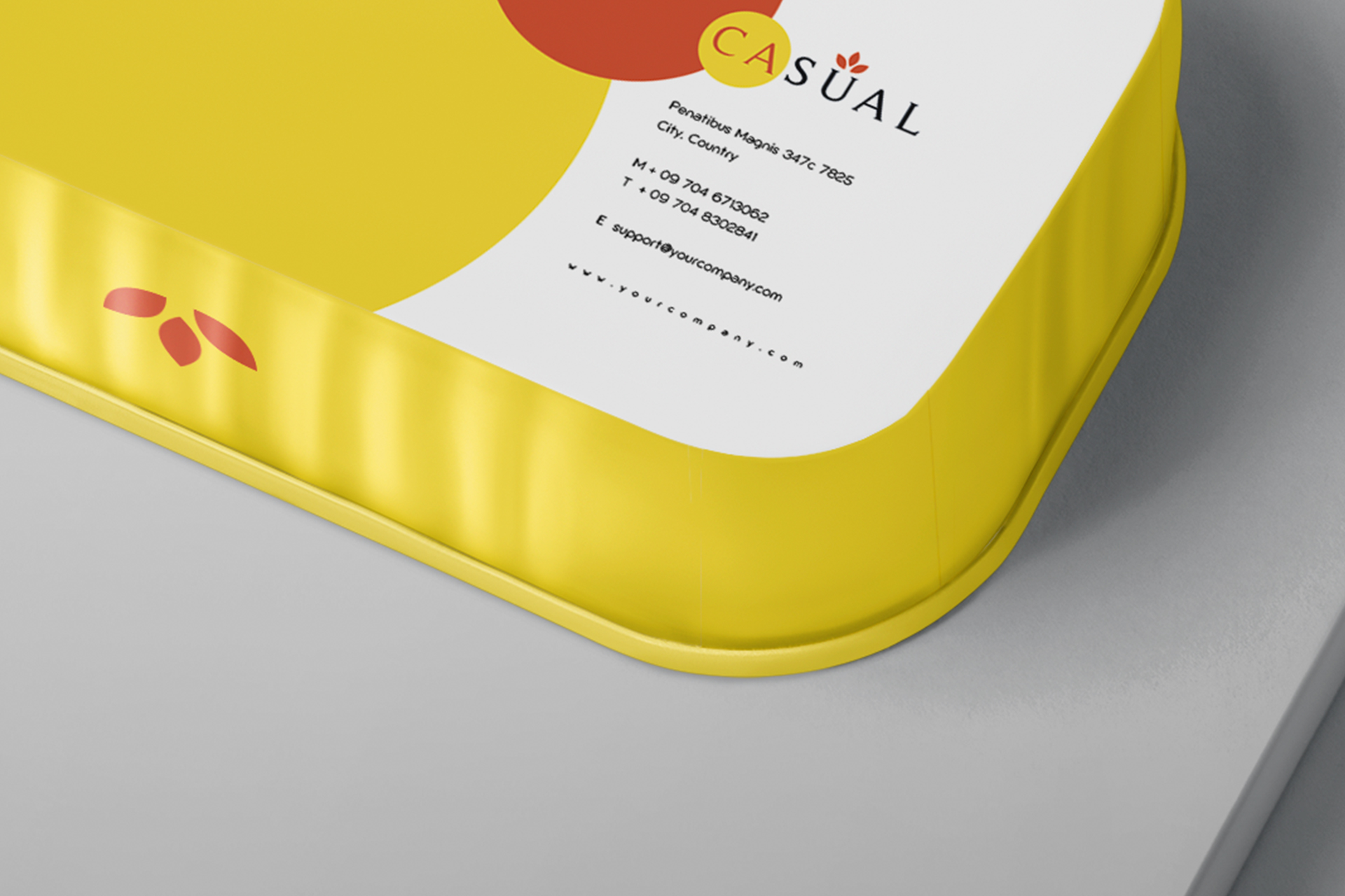 3D tin mockup