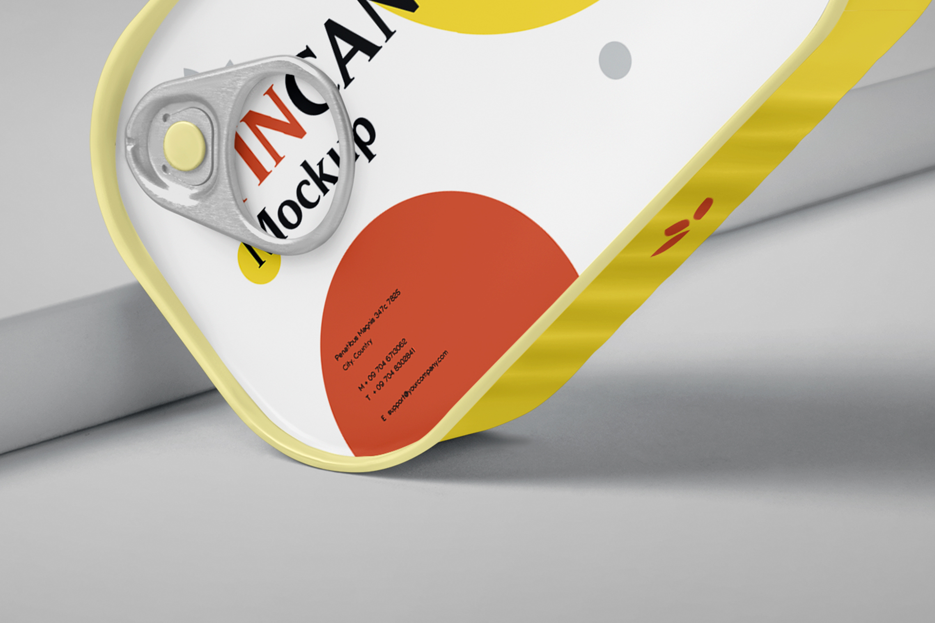 3D tin mockup