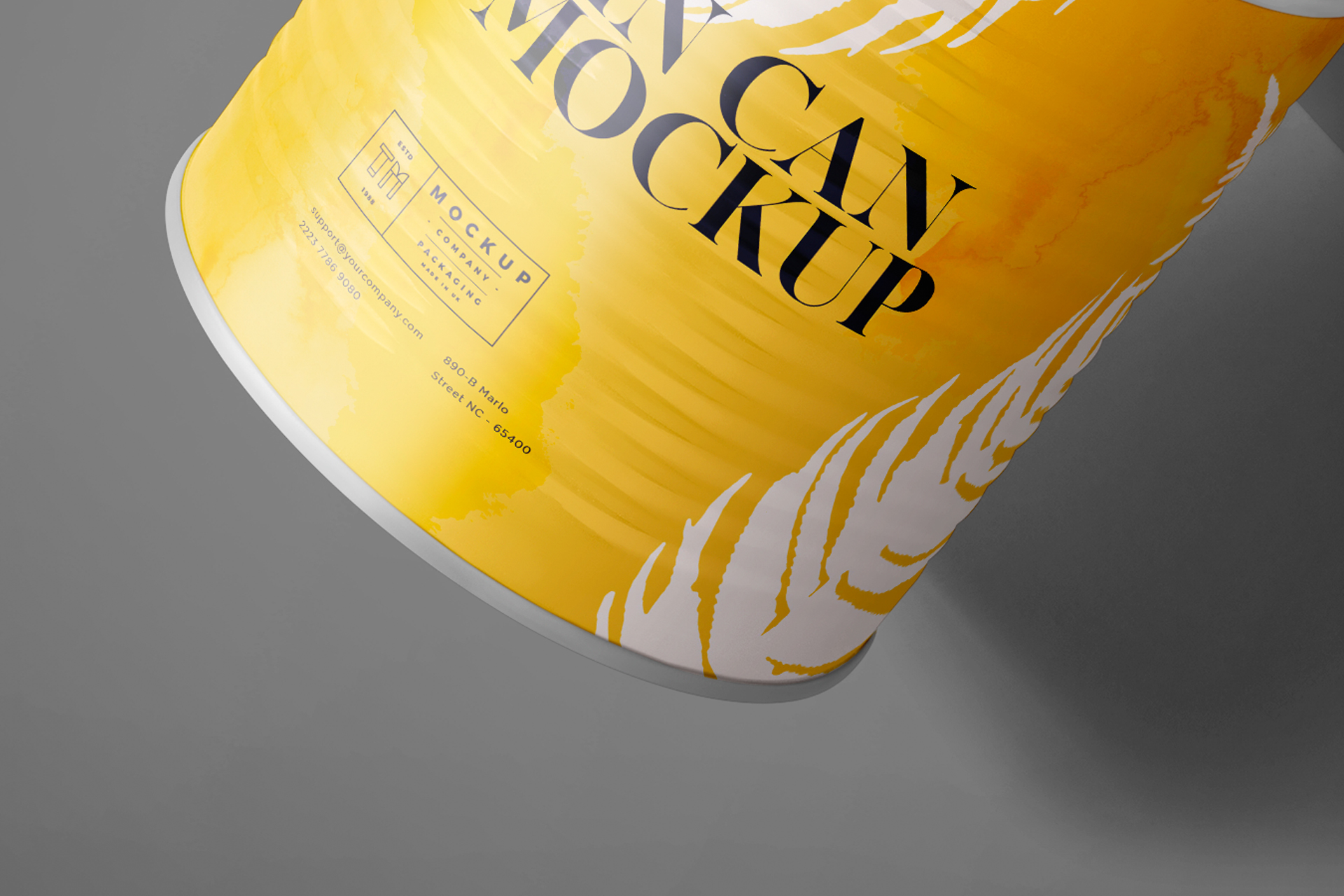 aluminum tin mockup