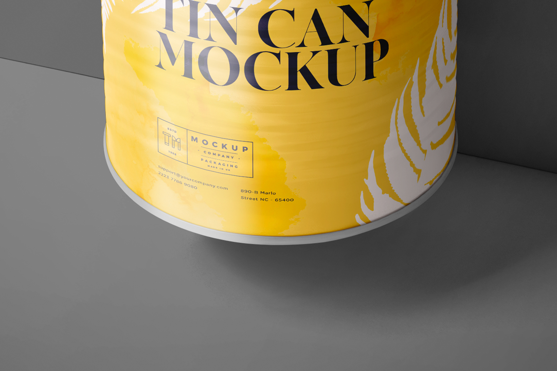aluminum tin mockup