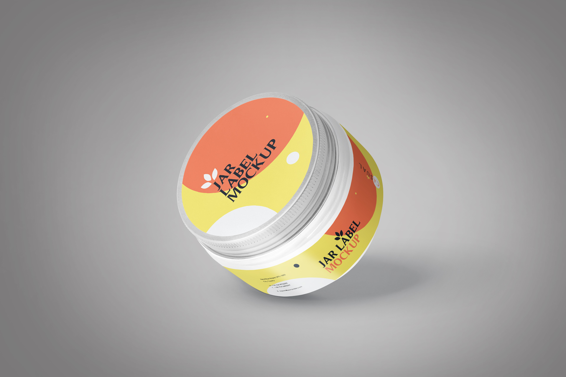 Floating Jar Label Mockup for Skincare & Organic Products