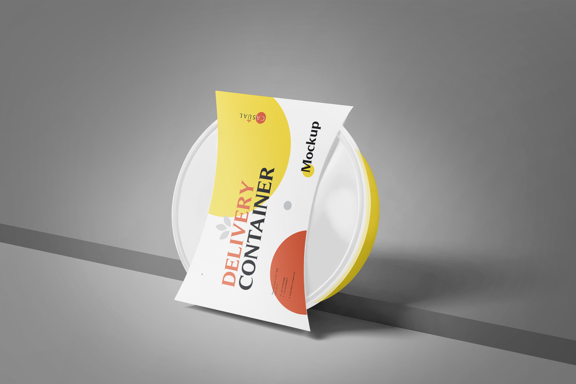 Round Food Container Mockup – Paper Sleeve Packaging