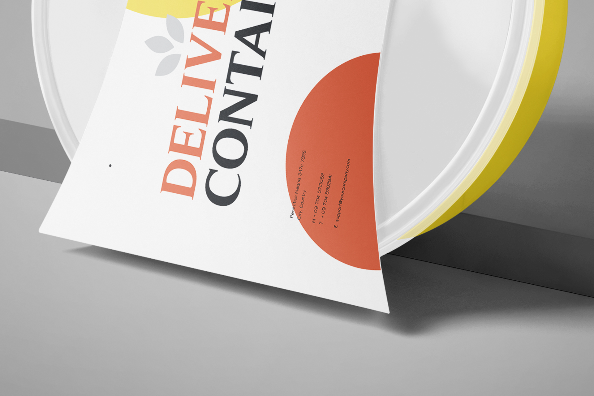 disposable food packaging mockup