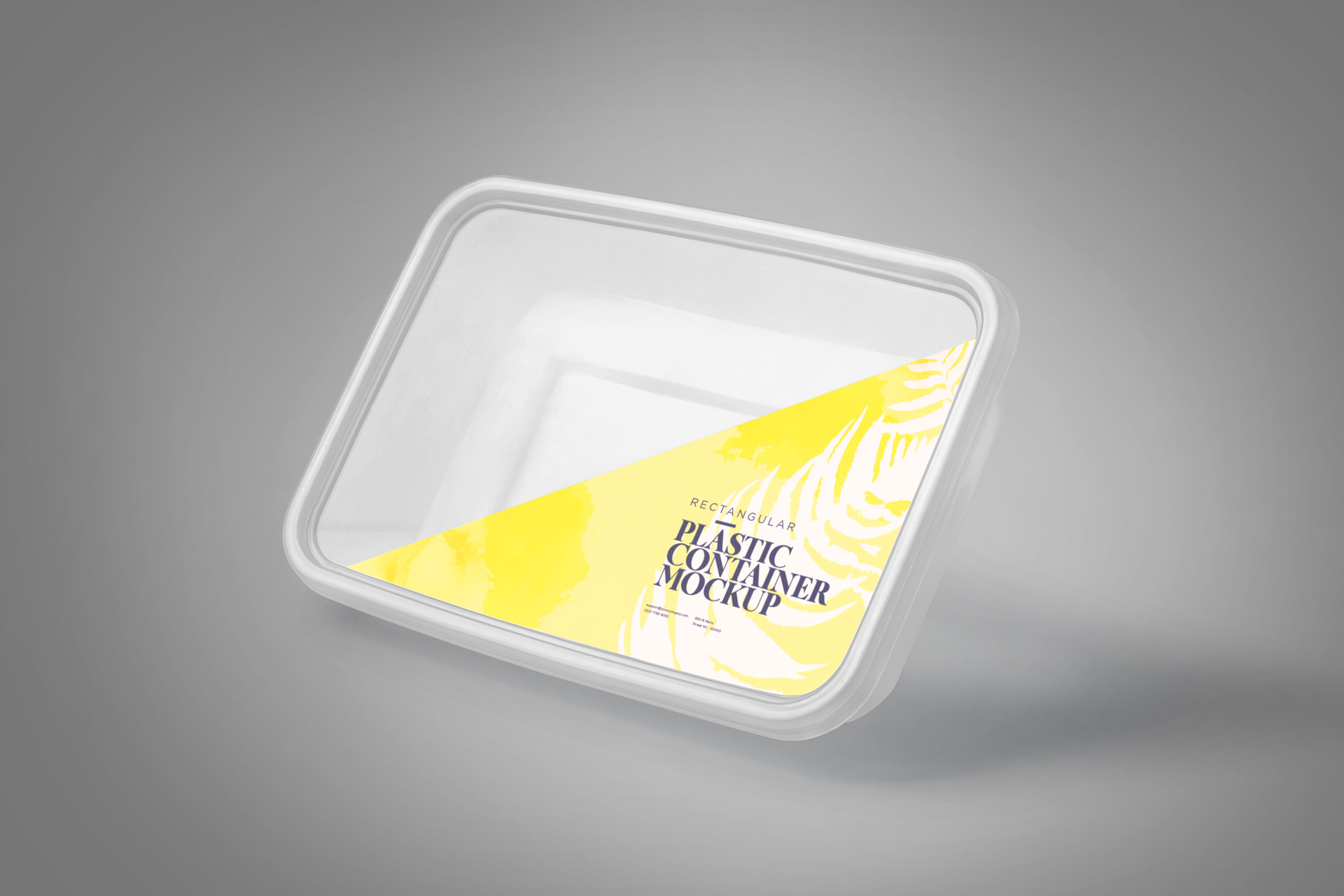 Clear Plastic Meal Prep Box Mockup – Custom Branding