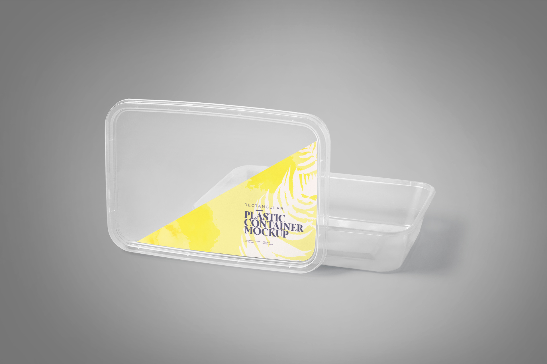 Premium Plastic Food Container Mockup – Custom Label