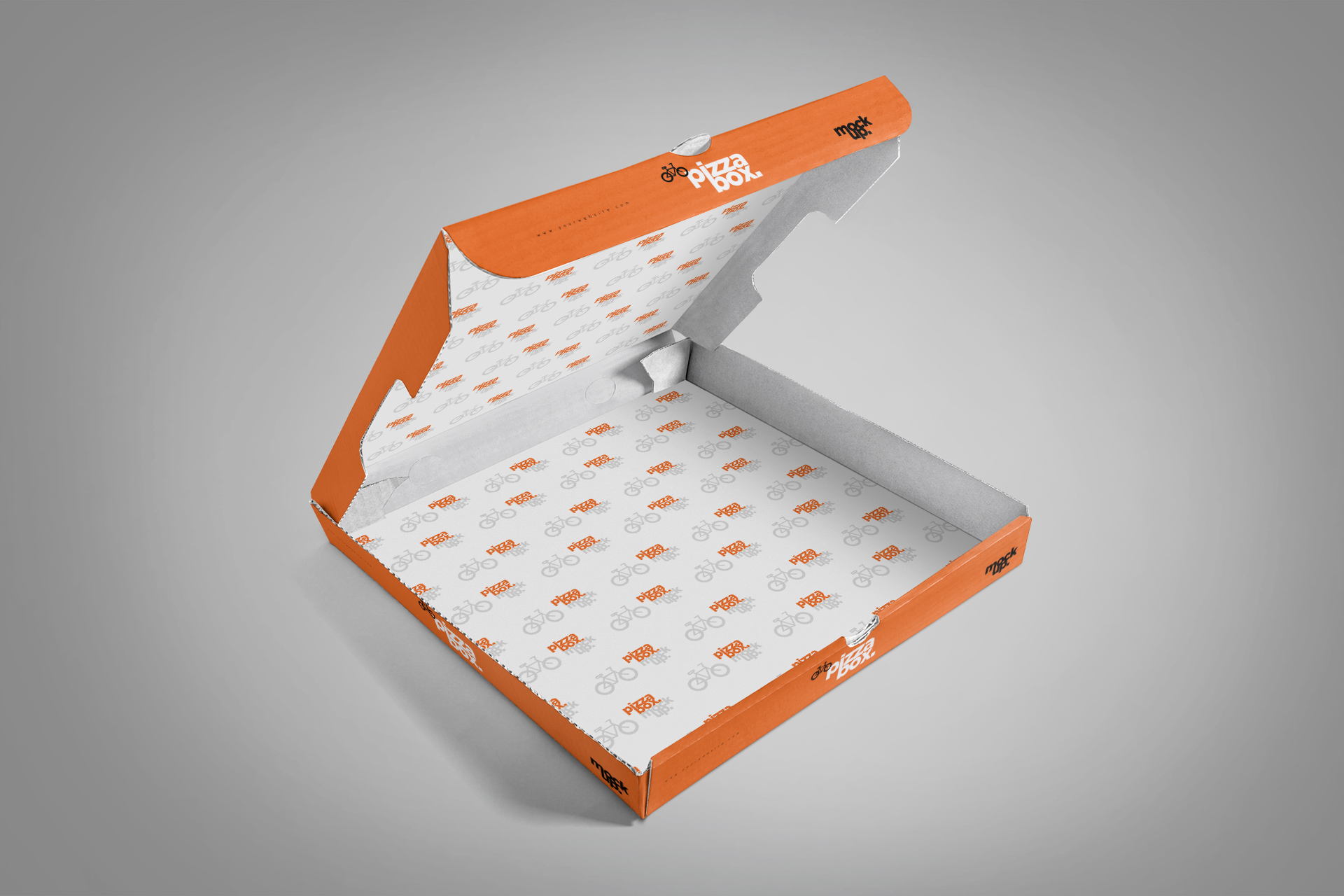 Pizza Delivery Box Mockup with Customizable Design
