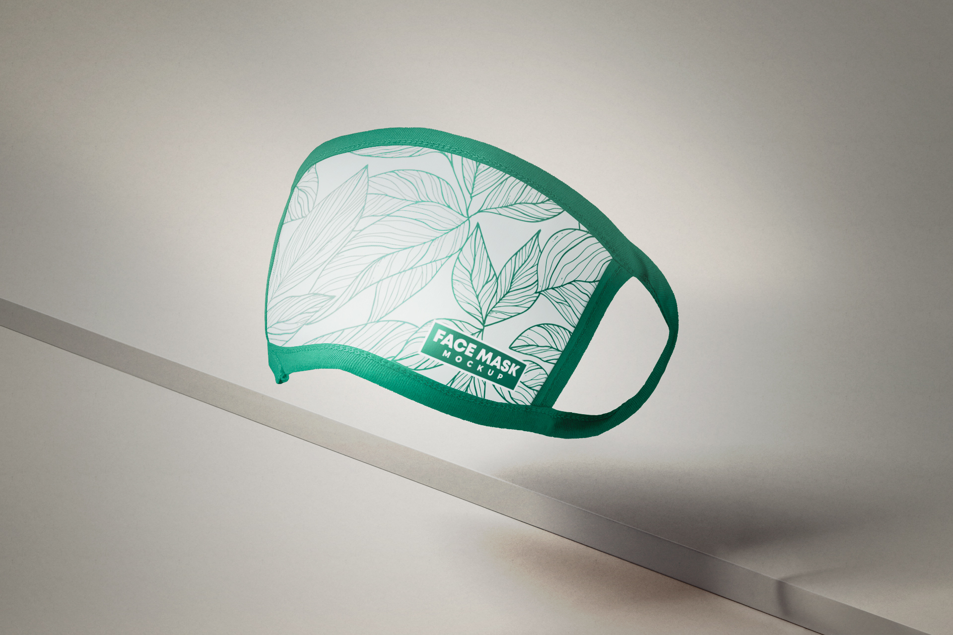 Floating Face Mask Mockup – 3D Presentation