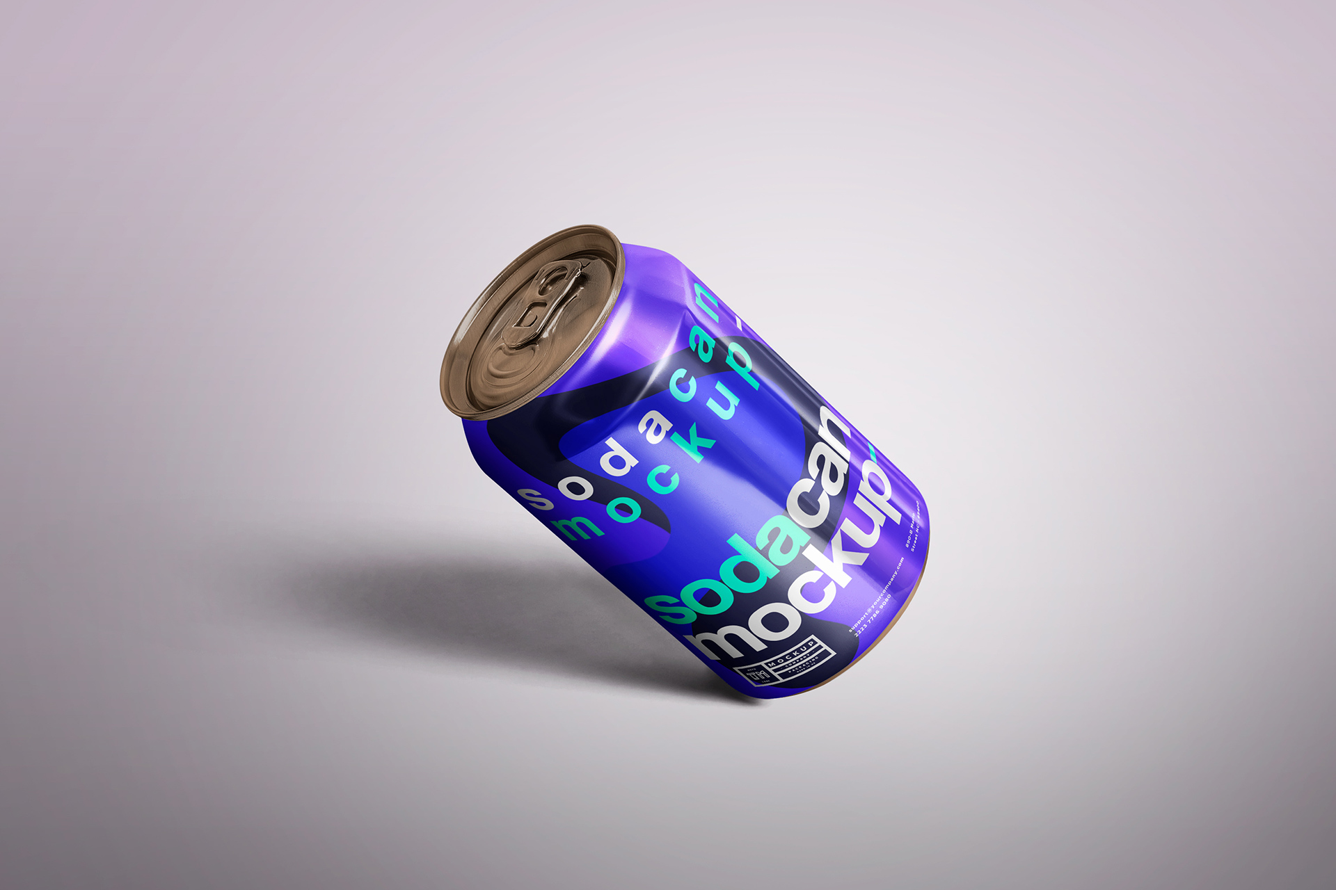 Floating Soda Can Mockup for Beverage Branding