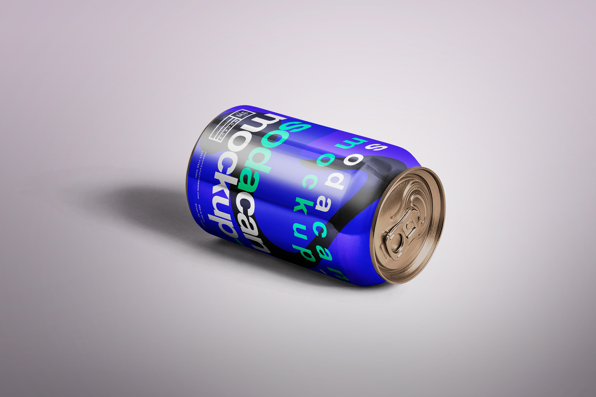 Levitating Soda Can Mockup for Branding