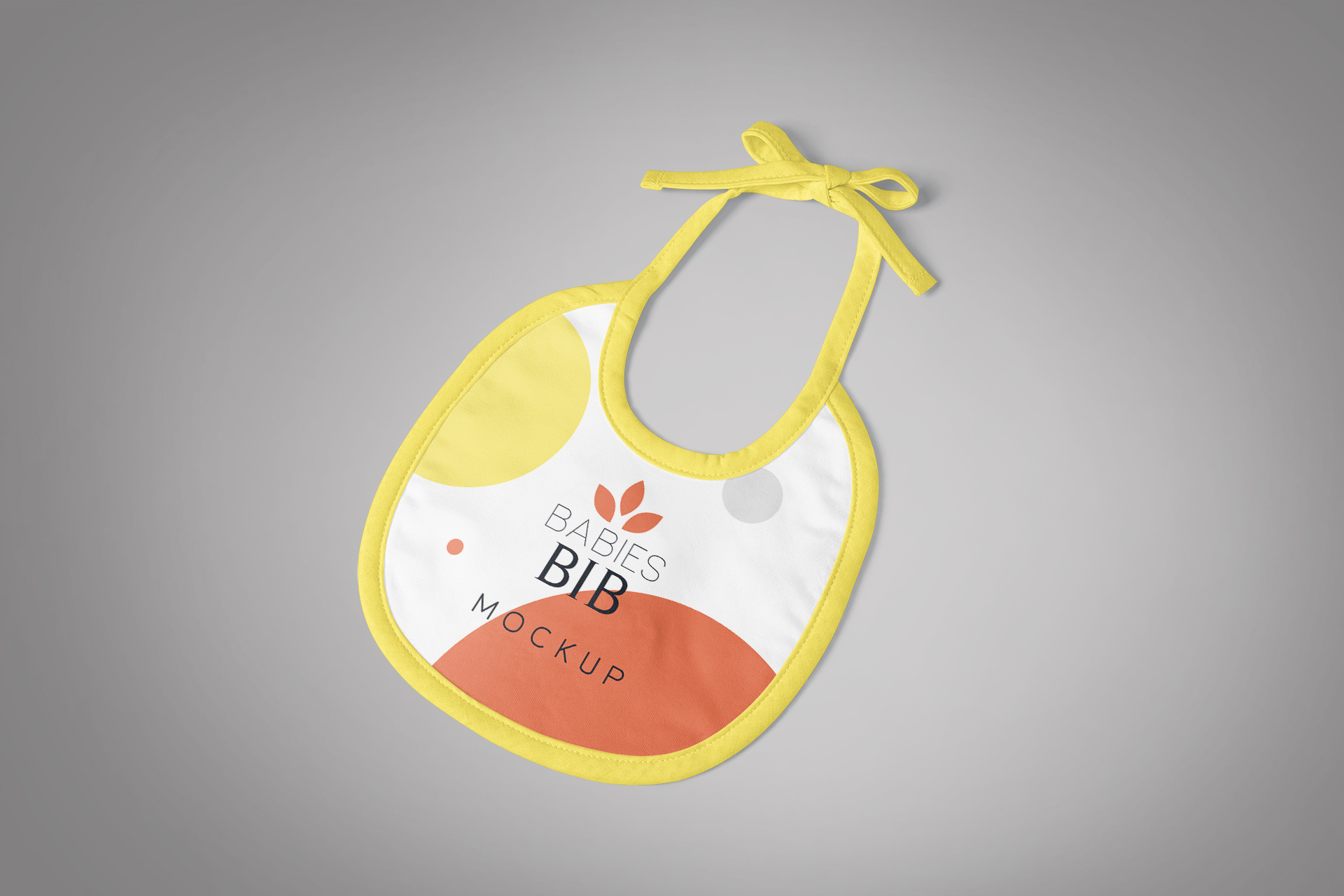 Flat Lay Baby Bib Mockup Customizable PSD Design