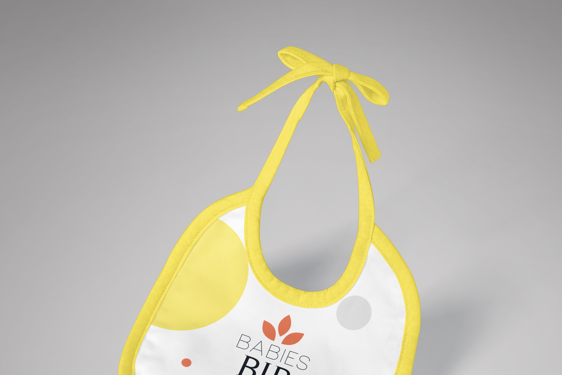 baby bib and mittens mock-up