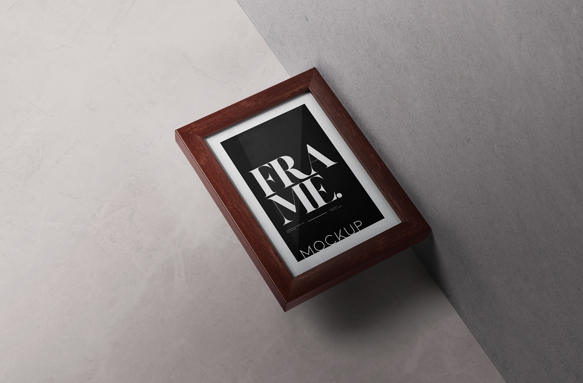 Leaning Wooden Frame Mockup Professional Display