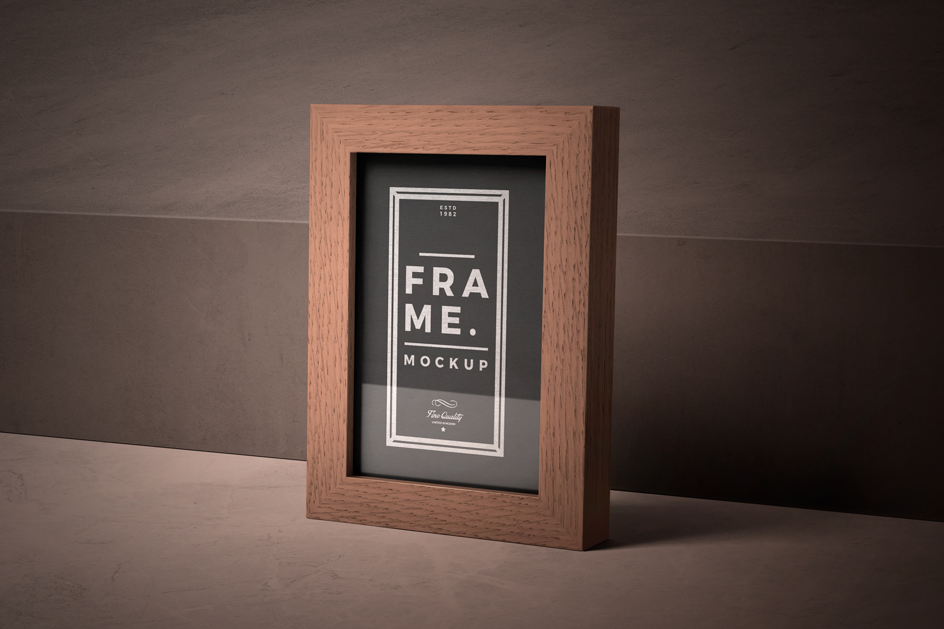 Tabletop Wooden Frame Mockup
