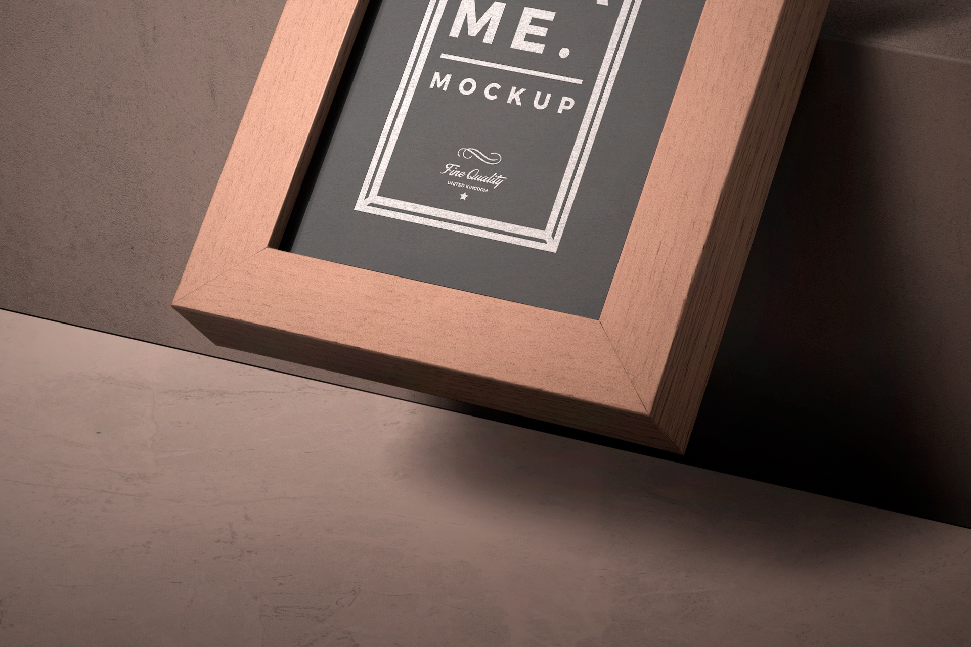 angled frame mock-up