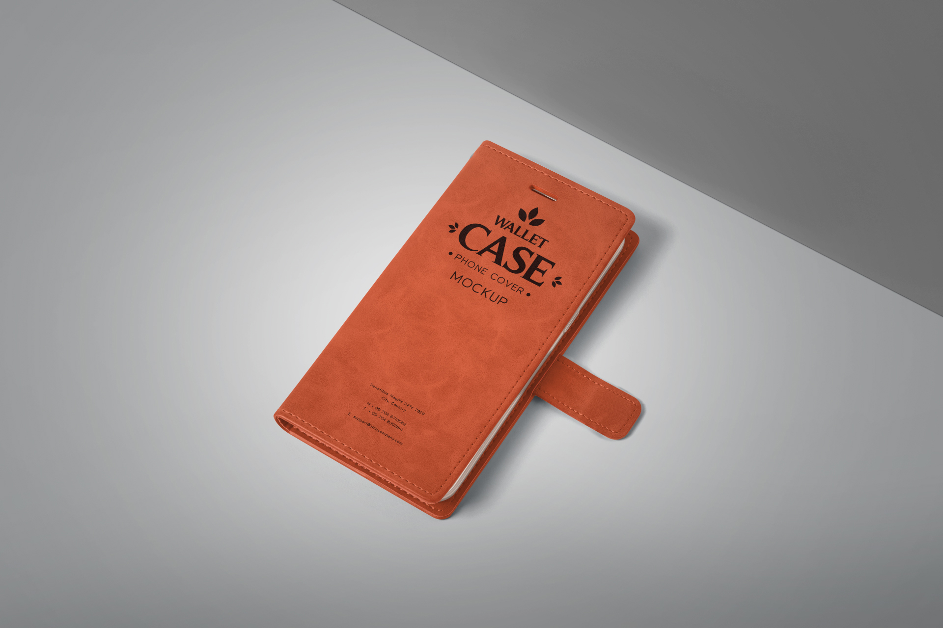 Minimalist Leather Wallet Phone Case Mockup