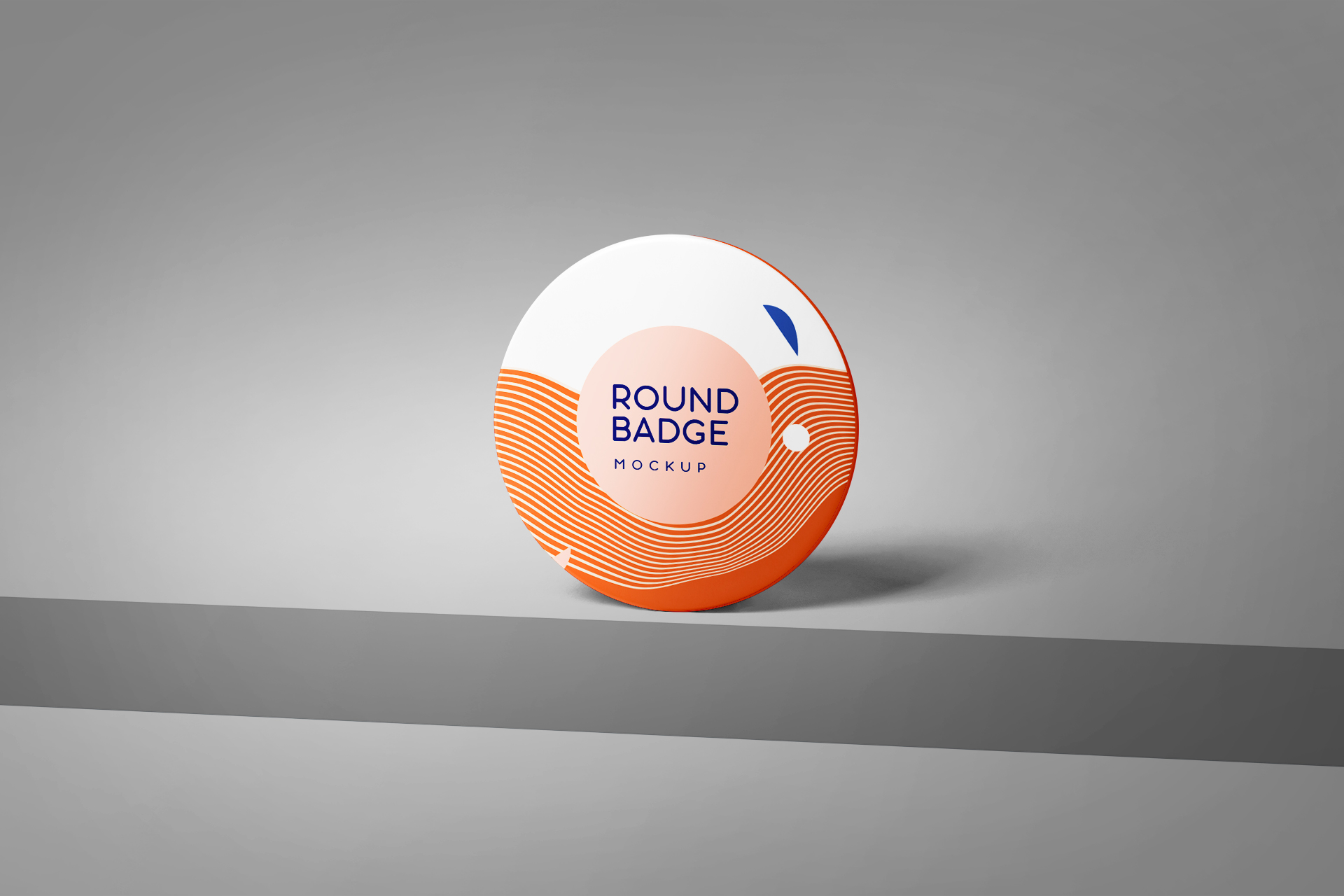 Round Badge Mockup High-Quality PSD Template