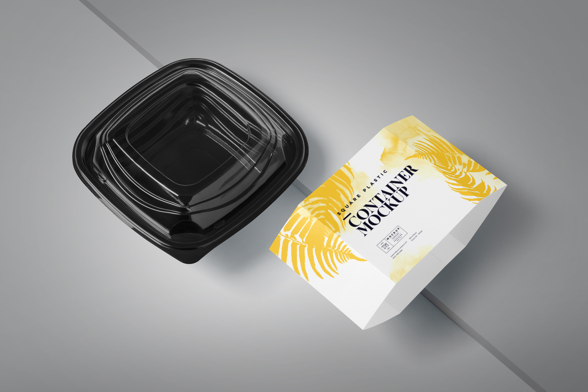 A4 Bi-Fold Brochure Mockup Cover & Inside View