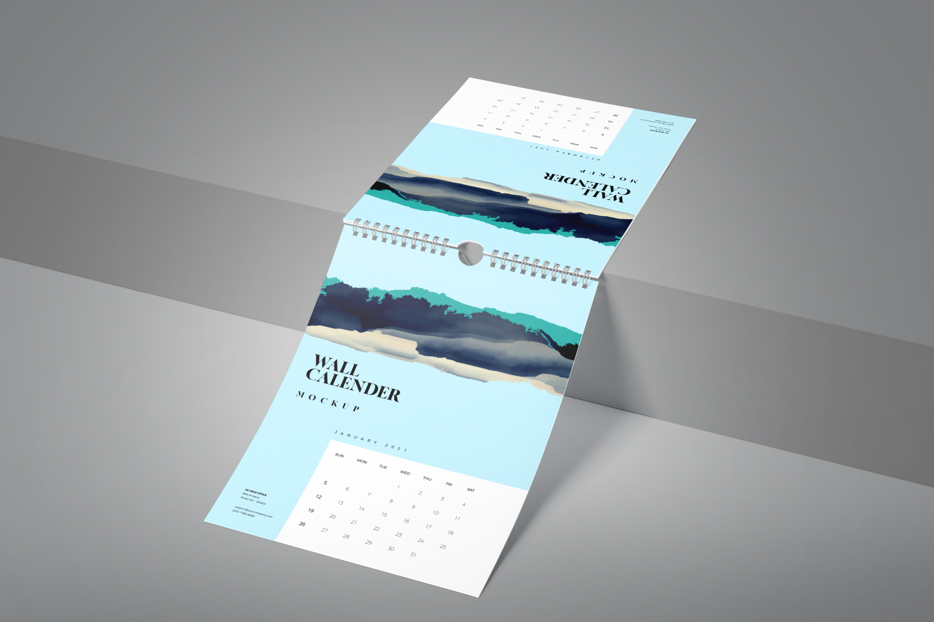Hanging Wall Calendar Mockup – Custom Branding Template