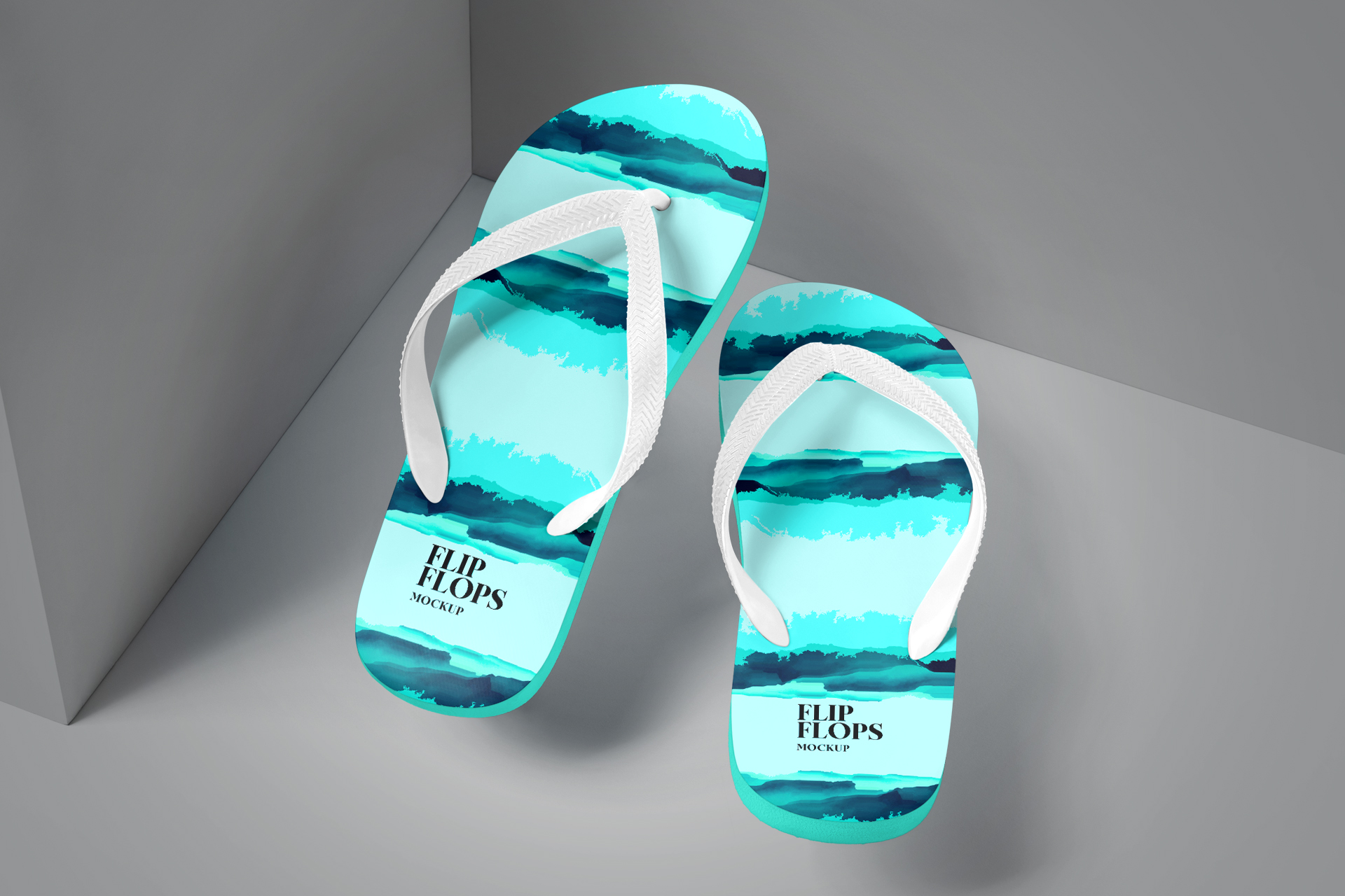 Realistic Flip Flops Mockup for Footwear Branding